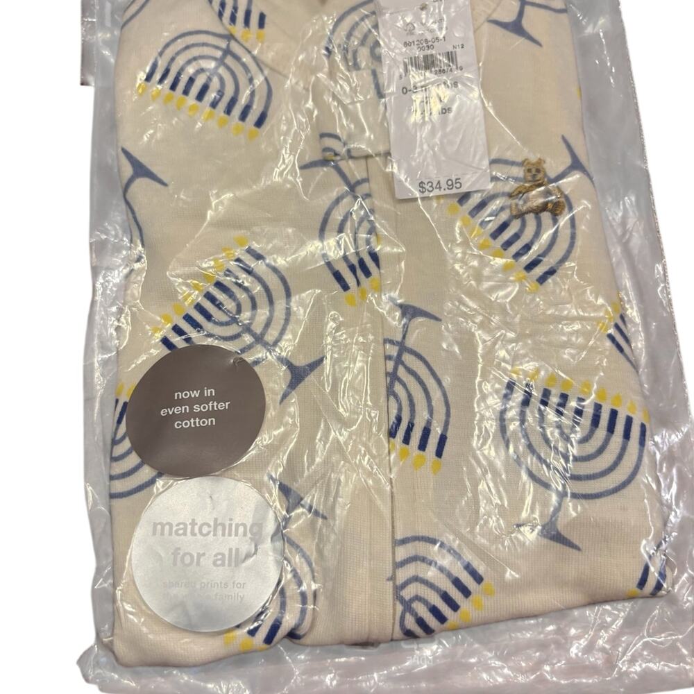 NWT 0-3 M Baby Gap Hanukkah footed sleeper